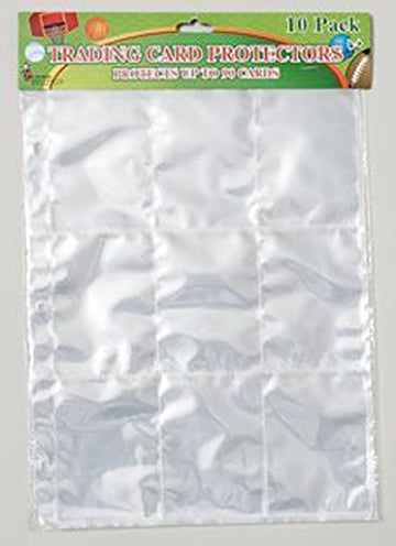 Trading Card Protector Sheets 9 Pocket X 250 Plastic Pages Holds 2250 Cards -3 Ring Binder