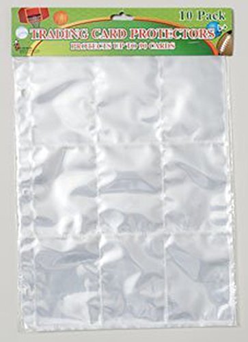 Trading Card Protector Sheets 9 Pocket X 250 Plastic Pages Holds 2250 Cards -3 Ring Binder