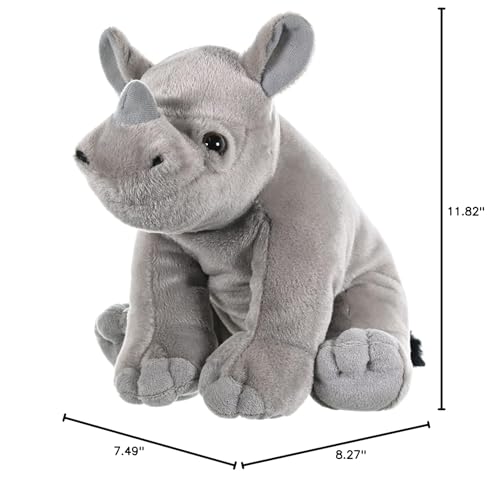 Wild Republic Rhino Baby Plush, Stuffed Animal, Plush Toy, Gifts For Kids, Cuddlekins 12 Inches