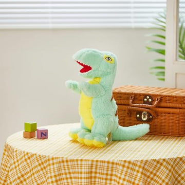 Glow Guards T-Rex Dinosaur Plush Toy, LED Night Light, 14" Soft Stuffed Animal, Glow in The Dark, Perfect Gift for Kids