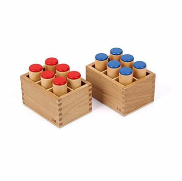 YHZAN Montessori Sound Bottles - Educational Wooden Toys for Kids, Blue
