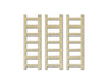 CraftMedley Wood Ladders - Miniature DIY Unfinished Wooden Dollhouse Diorama Ladders - 3 Piece - 3.25 Inches Tall, Brown