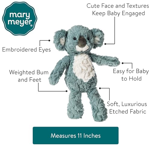 Mary Meyer 11-Inch Slate Blue Koala Stuffed Animal - Soft Nursery Toy for Infants and Toddlers