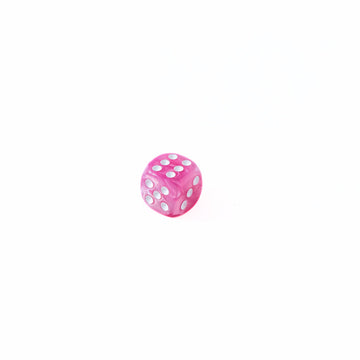Easy Roller Dice Co 25 Count Pack Of 12Mm D6 Dice - Matching Collection Of 6 Sided Dice With Pips (Bubble Gum)