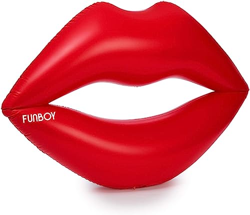 Funboy Giant Inflatable Red Lips Pool Float, Luxury Float For Summer Pool Party And Entertainment