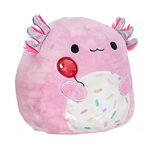 Squishmallows 8 Inch Plush Toy - Archie Axolotl with Balloon, Red, Soft Plush, Model CT6619