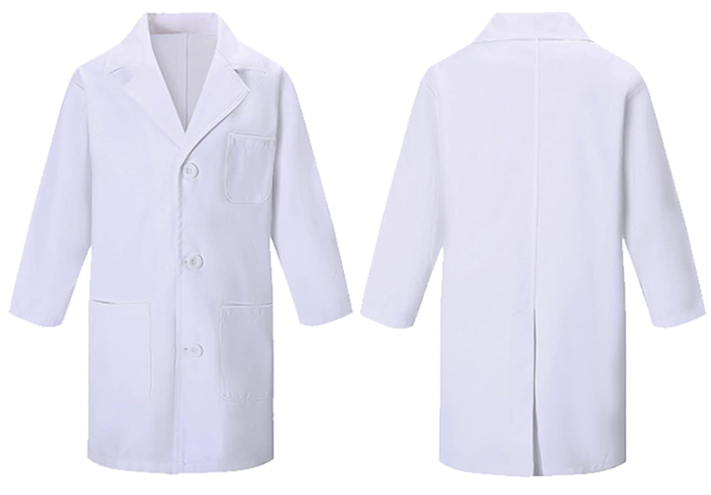Togrop 4Pcs Doctor Scientist Lab Costume For Kids Role Play Thick White Coat Birthday Party Gift 6-7 Years