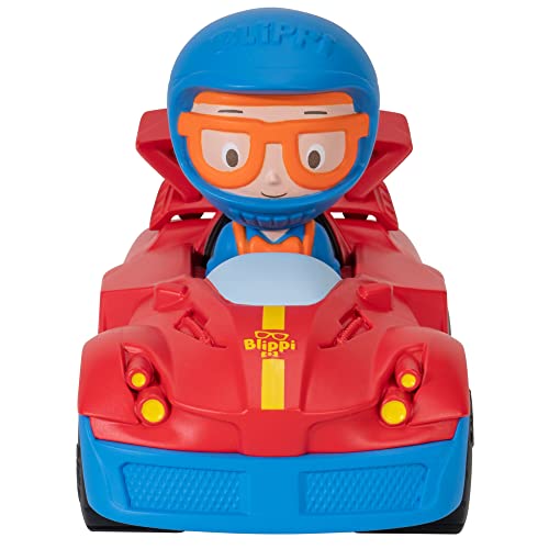 Blippi Mini Vehicle 2-Pack Bundle - Features Ice Cream Truck and Race Car, Each with a Toy Figure Seated Inside - Educational Ve