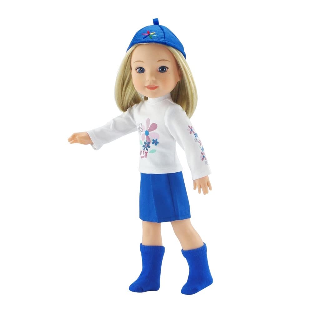 Emily Rose 14 Inch Doll Clothes 6 Piece Daisy Girl Scout Uniform For 14' Fashion Dolls | Officially Licensed By Girl Scouts Of The Usa | Gift Boxed! | Doll Not Included
