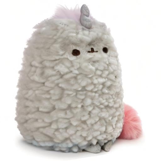 Gund 4061303 Pusheens Little Sister Stormicorn Stormy Unicorn Cat Stuffed Animal Plush, Gray And Pink, 8''