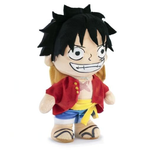 BARRADO One Piece Character Plush - Super Soft Luffy, Sanji, Zoro, Shanks - 28 cm - Multicolor