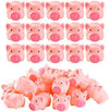 LOUHUA 50 Pieces Mini Rubber Pigs - Pink Squeaky Bath Toy Set for Baby Shower, Birthday Party, Gift Decoration