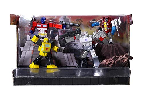 Jada Toys Transformers G1 Diorama Scene 2.75' 4-Pack Die-Cast Collectible Figures, Toys For Kids And Adults