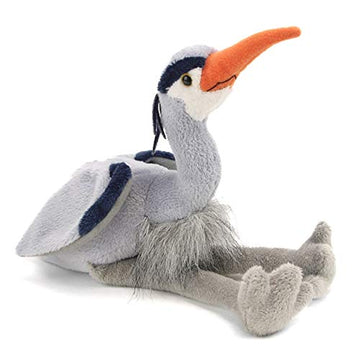 Wildlife Artists Great Blue Heron Plush Toy - 11 Blue Soft Stuffed Animal for Kids and Collectors