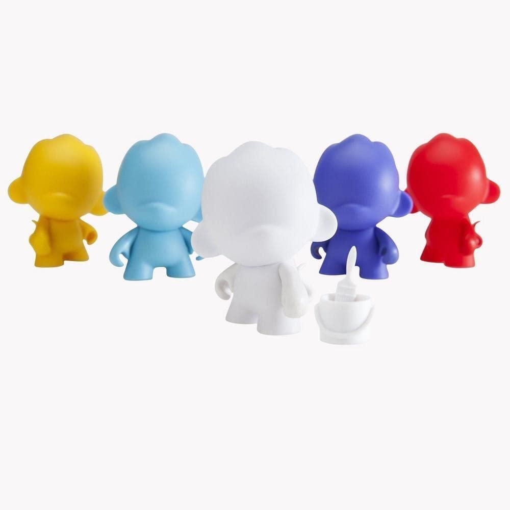 Kidrobot Micro Munnyworld Foomi Figure - Small Vinyl Toy - Red, Yellow, White, Cyan, Blue - Model T12UT017