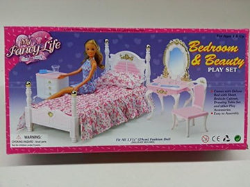 My Fancy Life Dollhouse Furniture Bed Room And Beauty Play Set