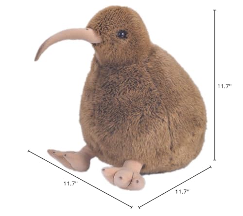 TAMMYFLYFLY Plush Kiwi Bird Soft Toy - 30cm Brown Stuffed Animal