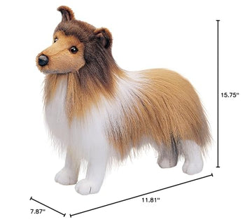 Douglas 18 Shetland Sheepdog Plush Stuffed Animal - Brown/Tan/White Soft Toy for Kids and Dog Lovers