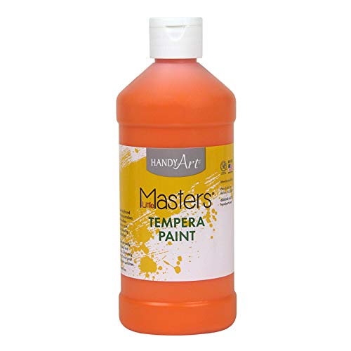 Rock Paint & Handy Art RPC201715-12 16 oz Little Masters Tempera Paint, Orange - 12 Each