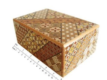 Japanese Puzzle Boxes Yosegi Puzzle Box - 5 Sun, 10 Steps, Wooden Craftsmanship