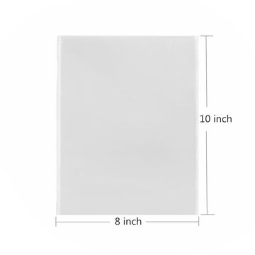 200 Clear Cello Bags 8x10 with Twist Ties 6 Mix Colors - 1.4mils Thick OPP Flat Party Favor Bags for Wedding Cookie Candy Buffet