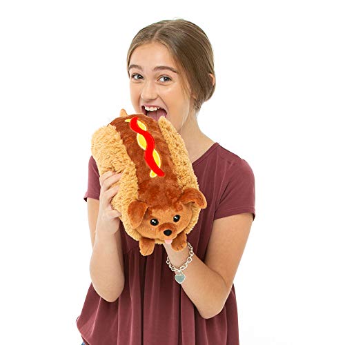Squishable Mini Dachshund Hot Dog Plush, 7" Brown Polyester Toy, Model 841024111620