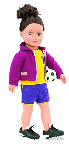 Battat Our Generation Dolls Team Player Soccer Outfit, 18" Doll Accessory, Model BD30134Z
