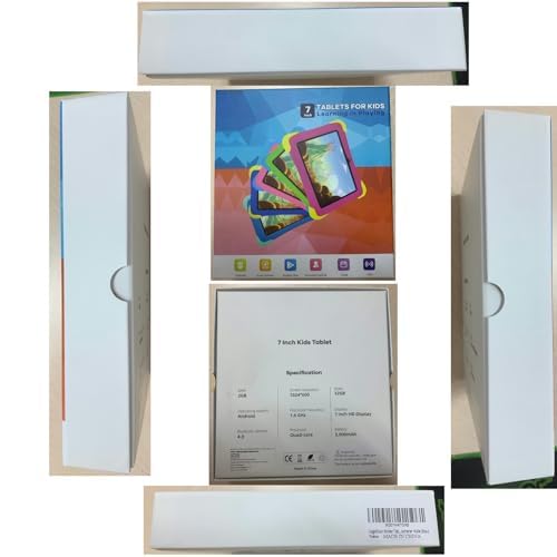 Semeakoko 7 Inch Kids Tablet with Android 12 - Age 2-12,Quad-Core 2GB/32GB,iWawa Learning App,Early Childhood Education,Parental