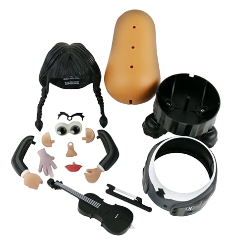 Poptaters Wednesday - The Addams Family - Wednesday Addams - Includes 16 Removable, Interchangeable Facial And Body Parts Including One Surprise Potato Head Original Piece!
