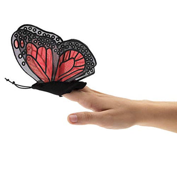 Folkmanis Mini Monarch Butterfly Finger Puppet - Orange & Black, One Size, Perfect for Kids & Collectors