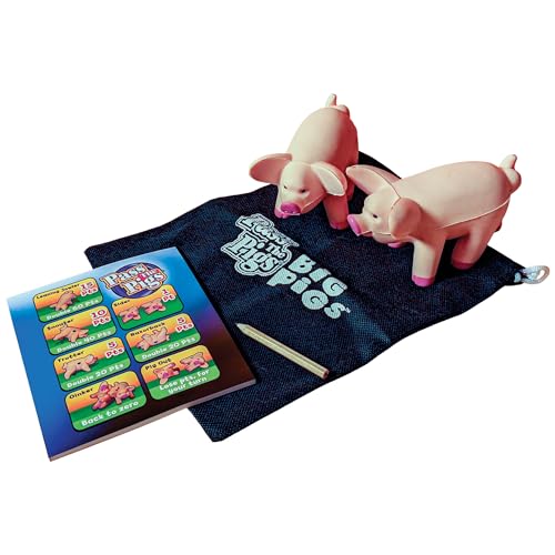 Winning Moves Pass The Pigs Big Pigs Game - Hysterical Foam Dice Rolling for 2-4 Players, Ages 8+, Multi-colored