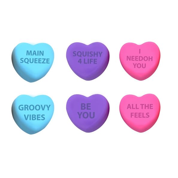 Schylling Needoh Color Change Squeeze Heart - Sensory Squeeze Toy - Satisfying Dough Filling - 2.5'' Wide - Color May Vary (Pack