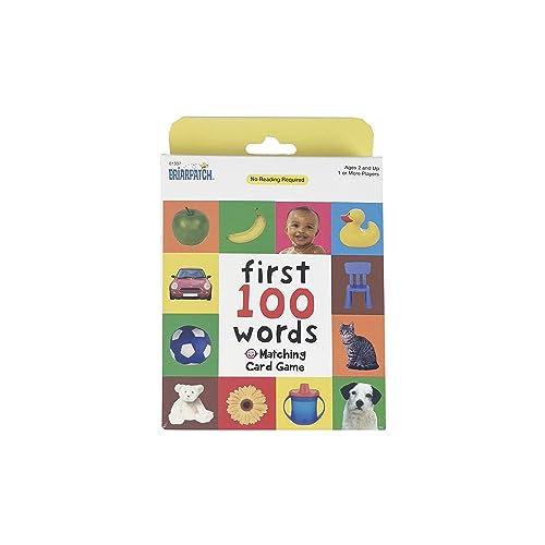 Briarpatch, First 100 Words Matching, Kids Early Learning Card Game Activities, Travel Game For Preschoolers And Family, Ages 2+