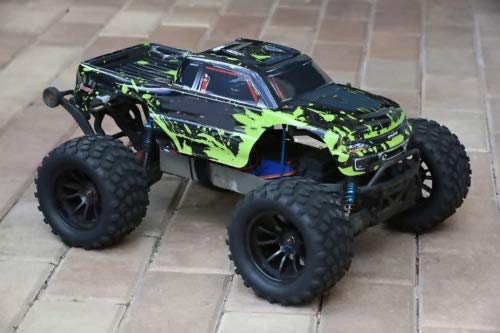 SummitLink 1/10 Scale RC Car Body - Muddy Green Over Black, Plastic, 15 inches, Model Stampede-2024