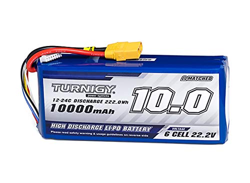 Hobby King Turnigy 10000mAh 6S 12C Multi-Rotor Lipo Battery Pack with XT90 Connector