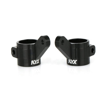 KYX Racing CNC Machined Aluminum Steering Blocks Left & Right Steering Knuckles Upgrades Parts Accessories for RC Crawler Car Tr