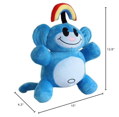 Rainbow Monkey Plush,12' Knd Rainbow Monkey Plushies Peluches Stuffed Animal Doll Toys,Kids Birthday Party Favor Preferred Gift For Holidays,Birthdays (Blue)