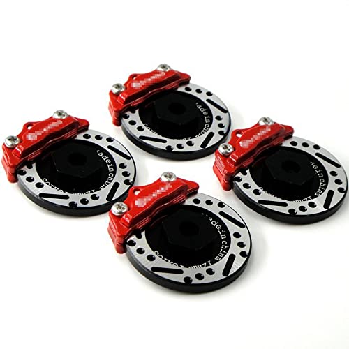 4pcs RC 1/10 RC Allum Brake Disc Caliper 12mm Hub for 1/10 RC Racing Model Car