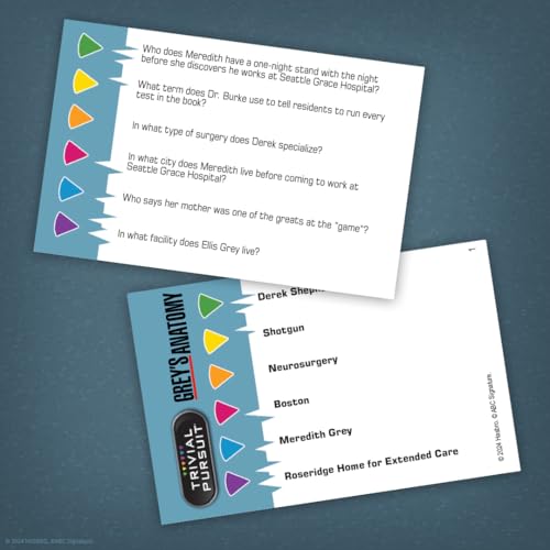 Trivial Pursuit Grey'S Anatomy, Trivia Game From The Hit Hospital Drama Tv Series, 600 Questions & Die In Travel Container, Officially Licensed Grey'S Anatomy Merchandise & Collectible