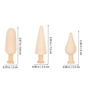 40 Pcs Small Wooden Mushroom Unfinished Wood Christmas Tree Wooden Tree for Painting Craft DIY Trees Easter Decoration Mini Wood
