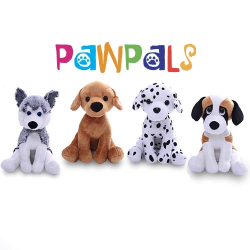 Plushland Pawpals Paw Pal Stuffed Animal Teddy Bear Toys Puppy Dog 8 Inches, Birthday Holiday Halloween Christmas Bone Best Frie
