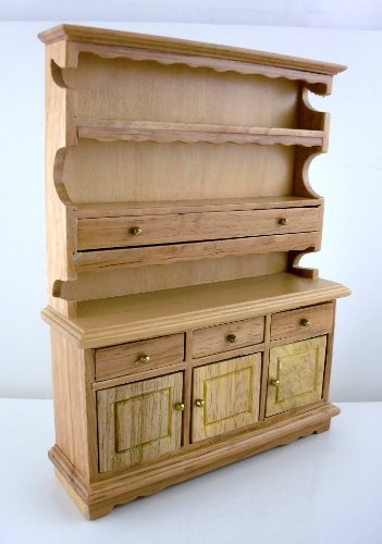 Dollhouse Miniature 1:12 Scale Oak Hutch #T4114