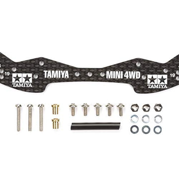 Tamiya Mini 4Wd Grade Up Parts Series No.498 Gp.498 Hg Carbon Front Wide Stat 1.5 Mm 15498