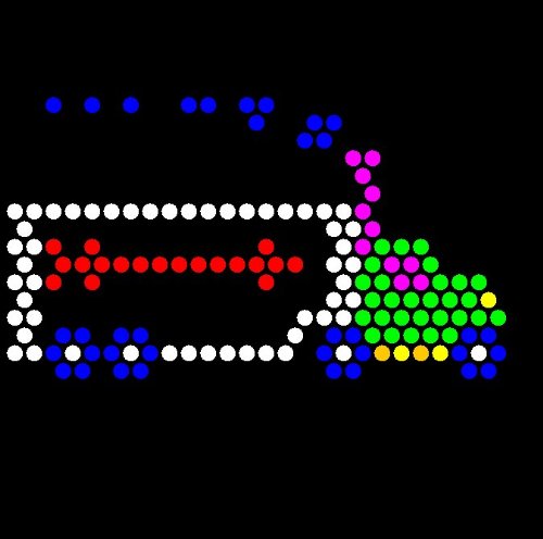 Illumipeg Things That Go Refill Templates For Lite Brite Cube, Flat-Screen, And Four Share (10 Sheets, 7X7)