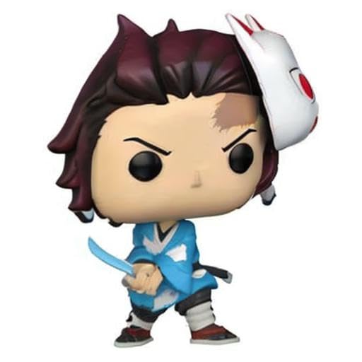 Funko Pop! Animation #867 Tanjiro Kamado PVC Figure with Mask, Multi-coloured, One Size, Model 49632