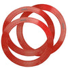 Zeekio Junior Juggling Rings - 9.5'' Diameter - Great For Beginners - Set Of 3 (Red)