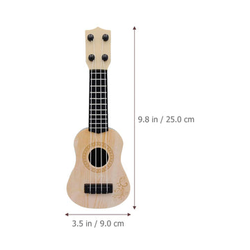 Toddmomy Ukulele Musical Toy for Kids - Plastic Ukulele Toy with Nylon Strings - Beginner Friendly (Beige)