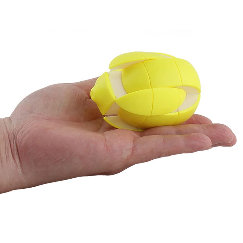 Yealvin 3D Fruit Cube 3  3 Magic Speed Cube Children'S Educational Toys Puzzle Cube Brain Teaser (Lemon)
