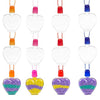 The Dreidel Company Make Your Own Sand Art Bottle Necklace, Sensory Sand Art For Kids, 12-Pack (Sand Art Heart Necklace)