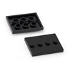 Feleph 60pcs Modified Plates Parts Tile 3x4 with 4 Studs, Black, Plastic Compatible with Figure Display Base Collector Series 88646